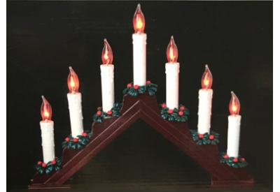 Premier 7 Bulb 'V' Shaped Flickering Candlebridge
